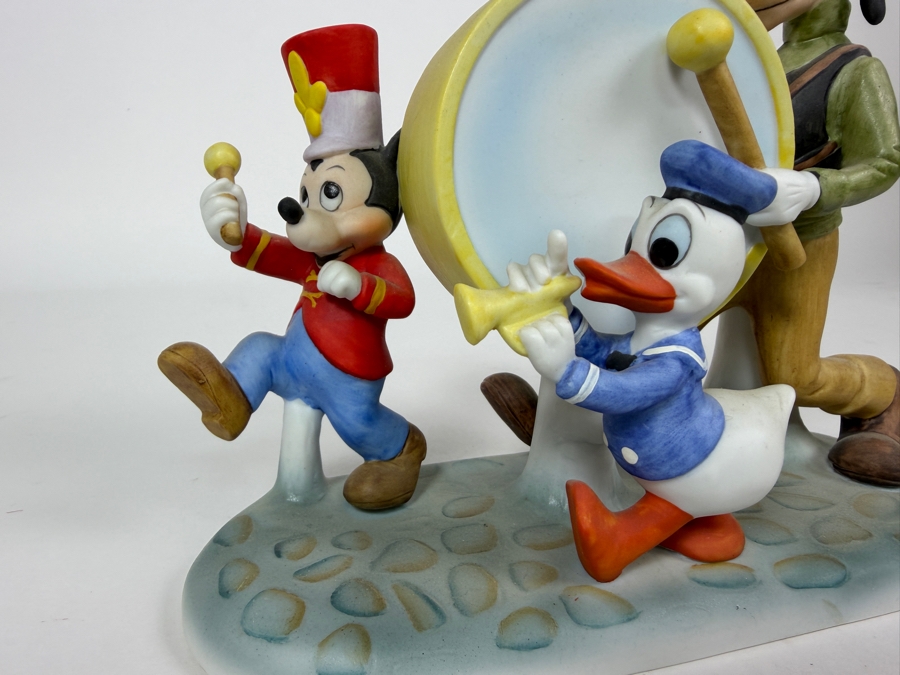 Vintage Walt Disney Productions Mickey Donald And Goofy Marching Band Porcelain Figurine 6.5'H [Photo 2]