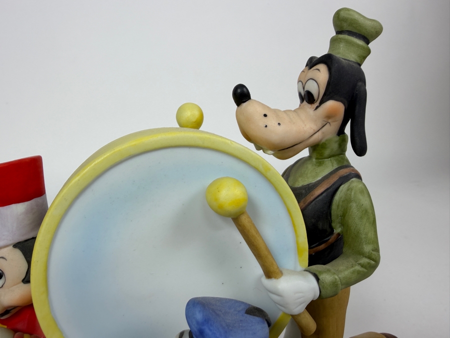 Vintage Walt Disney Productions Mickey Donald And Goofy Marching Band Porcelain Figurine 6.5'H [Photo 3]