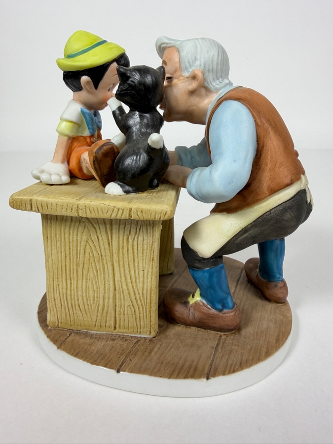 Vintage Grolier Disney's Magic Memories Pinocchio Geppetto And Figaro Limited Edition 954/15,000 Figurine Designed By Walt Disney Artists 5.5'H [Photo 5]