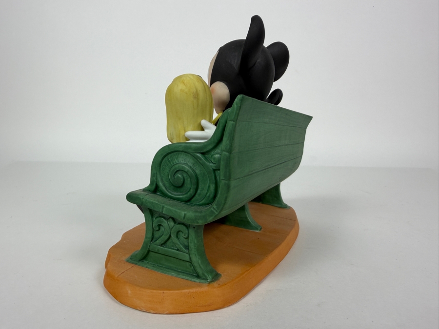 Vintage Walt Disney World Mickey Mouse Sitting On Bench With Children Porcelain Figurine 5.5'H [Photo 7]