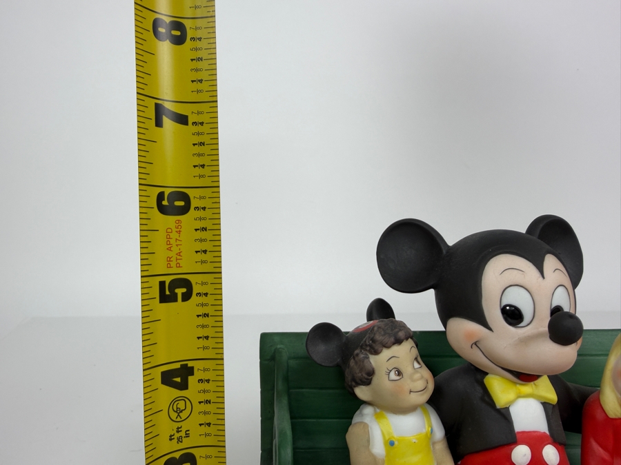 Vintage Walt Disney World Mickey Mouse Sitting On Bench With Children Porcelain Figurine 5.5'H [Photo 10]