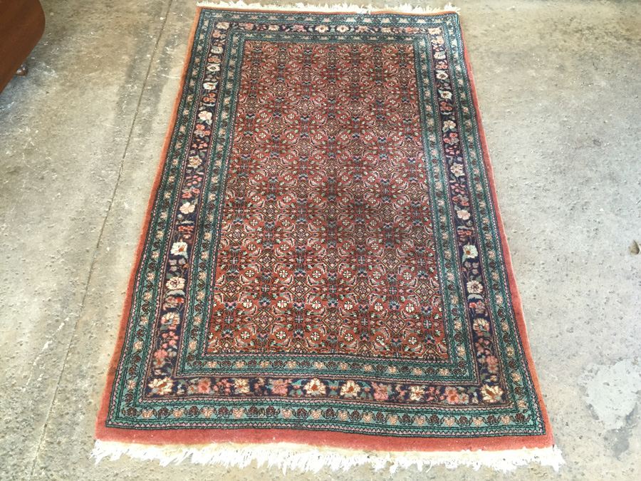 Vintage Hand Knotted Wool Persian Rug - Browns