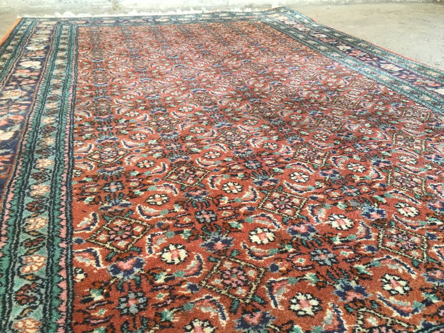 Vintage Hand Knotted Wool Persian Rug - Browns [Photo 5]