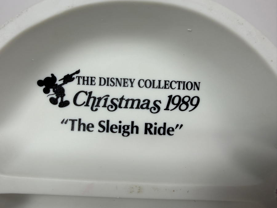 Vintage Grolier The Disney Collection Christmas 1989 'The Sleigh Ride' Limited Edition 8,402/25,000 Mickey Minnie And Goofy Figurine Designed By Walt Disney Artists 6'H [Photo 8]