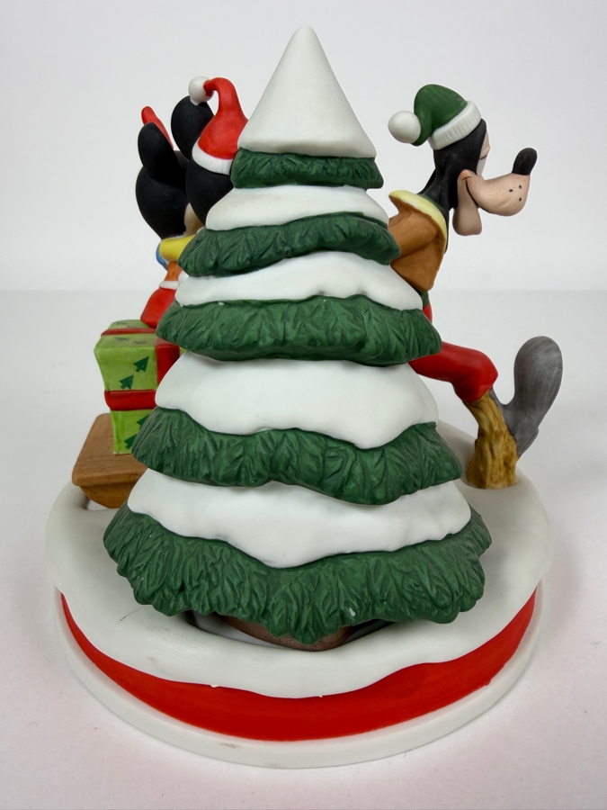 Vintage Grolier The Disney Collection Christmas 1989 'The Sleigh Ride' Limited Edition 8,402/25,000 Mickey Minnie And Goofy Figurine Designed By Walt Disney Artists 6'H [Photo 5]