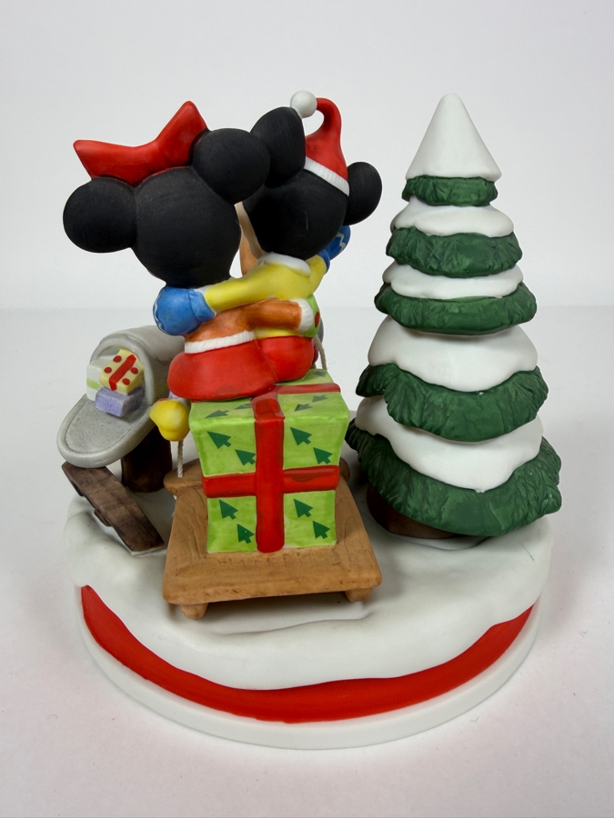 Vintage Grolier The Disney Collection Christmas 1989 'The Sleigh Ride' Limited Edition 8,402/25,000 Mickey Minnie And Goofy Figurine Designed By Walt Disney Artists 6'H [Photo 6]