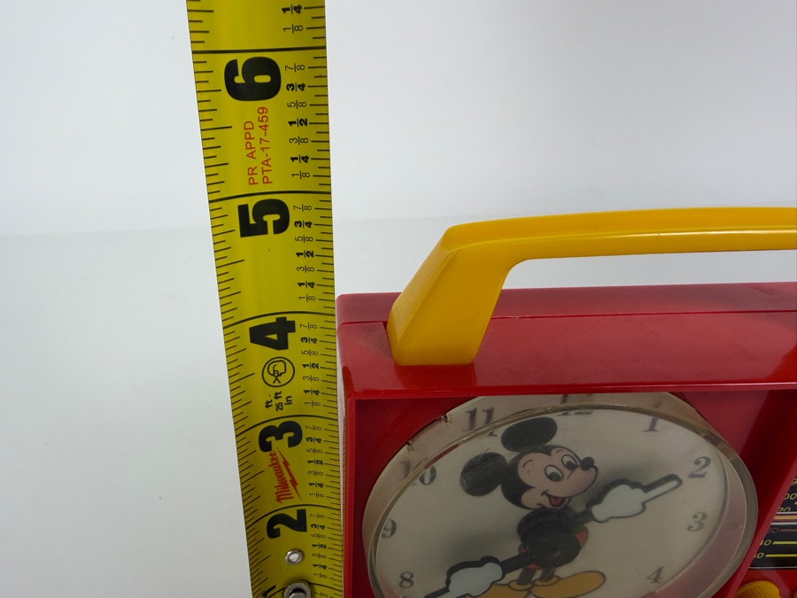Vintage Walt Disney Productions Illco Mickey Mouse Wind-Up Toy Clock Radio 4.75'H [Photo 6]