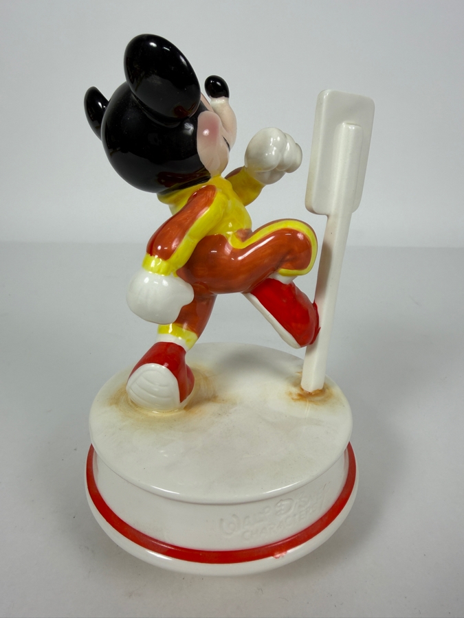 Vintage Schmid Disney Characters Mickey Mouse Jogging 'Chariots Of Fire' Music Box 7'H [Photo 3]