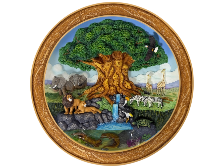 Disney Animal Kingdom Theme Park Tree Of Life 3D Collectible Wall Hanging Plate 8.5'H