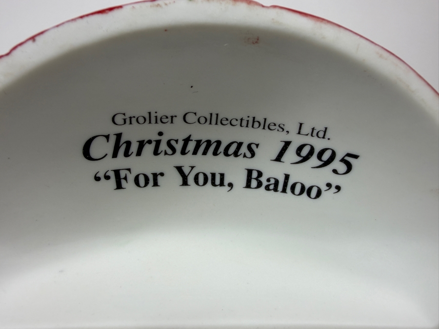 Vintage Grolier The Disney Collection Christmas 1995 Mowgli And Baloo 'For You, Baloo' Limited Edition 7,295/25,000 Figurine 7'H [Photo 9]