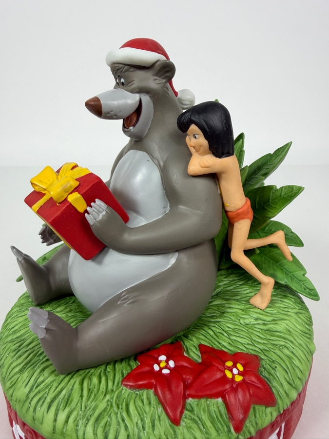 Vintage Grolier The Disney Collection Christmas 1995 Mowgli And Baloo 'For You, Baloo' Limited Edition 7,295/25,000 Figurine 7'H [Photo 2]