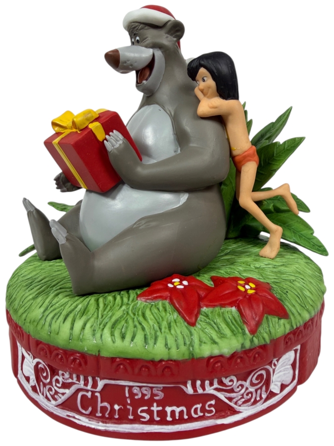 Vintage Grolier The Disney Collection Christmas 1995 Mowgli And Baloo 'For You, Baloo' Limited Edition 7,295/25,000 Figurine 7'H