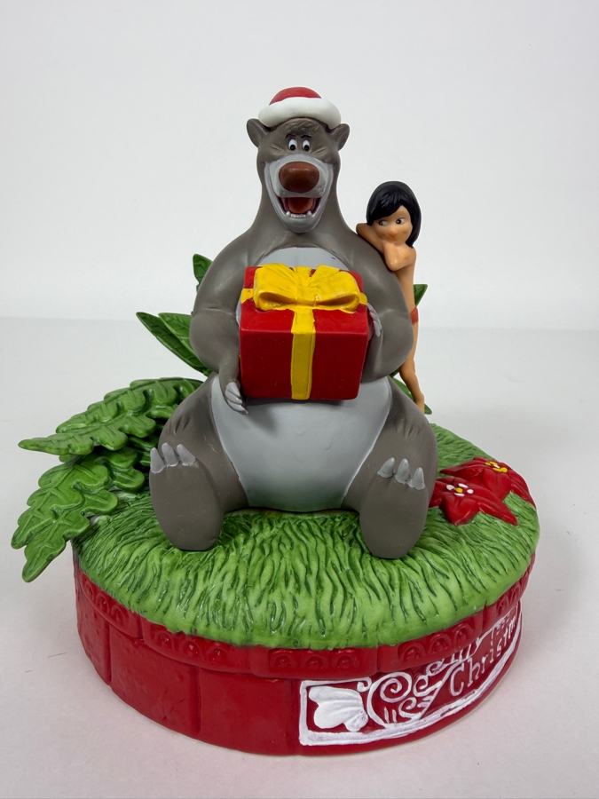 Vintage Grolier The Disney Collection Christmas 1995 Mowgli And Baloo 'For You, Baloo' Limited Edition 7,295/25,000 Figurine 7'H [Photo 3]