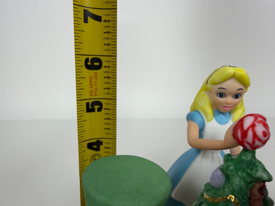 Grolier Disney Collectibles 'Christmas In Wonderland' Alice Mad Hatter And March Hare 1996 Limited Edition 1,930/25,000 Figurine 5.5'H [Photo 10]
