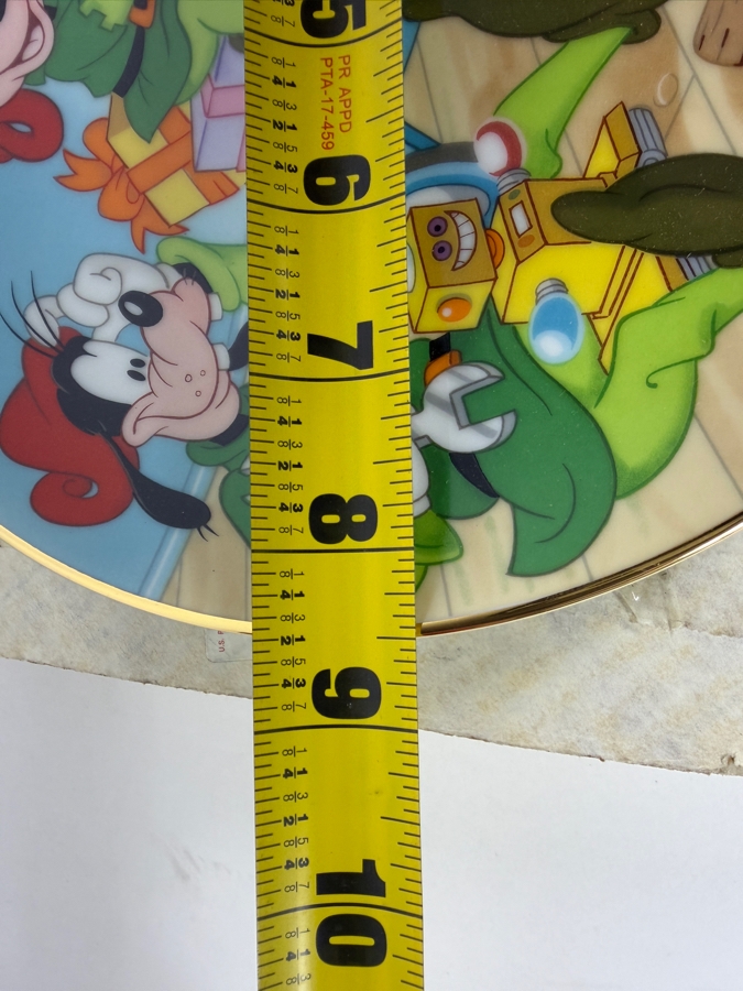 Vintage Grolier Disney 'Santa's Workshop' Mickey Goofy And Donald 1993 Limited Edition 14,373/50,000 Collector Plate 8.5'W [Photo 6]