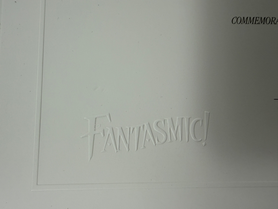 Vintage Disneyland 1992 Fantasmic! Commemorative Certificate Jack B. Lindquist Lithograph 11'W X 8.5'H [Photo 7]
