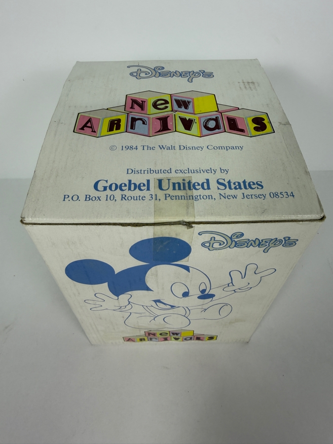 Vintage 1984 Disney Babies Goebel Baby Mickey Mouse ABC Blocks Rotating Music Box 6'H [Photo 10]