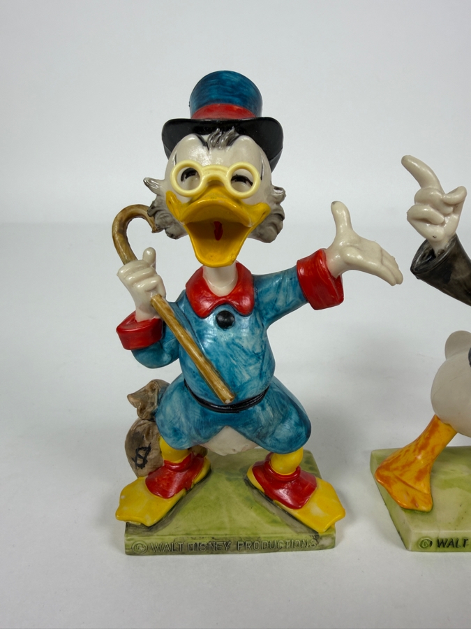 Walt Disney Productions Vintage Fontanini Resina Scrooge McDuck And Donald Duck Figurines Made in Italy 5.5'H [Photo 2]