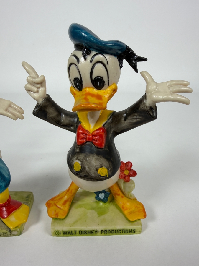 Walt Disney Productions Vintage Fontanini Resina Scrooge McDuck And Donald Duck Figurines Made in Italy 5.5'H [Photo 3]