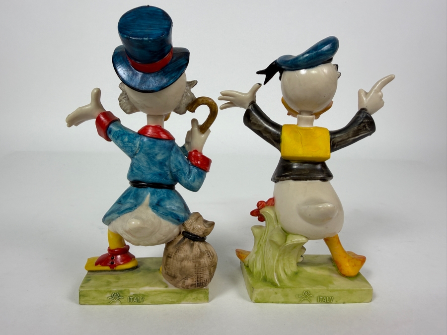 Walt Disney Productions Vintage Fontanini Resina Scrooge McDuck And Donald Duck Figurines Made in Italy 5.5'H [Photo 4]