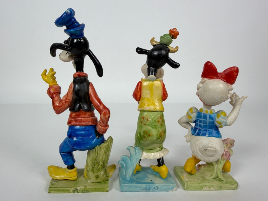 Walt Disney Productions Vintage Fontanini Resina Goofy Clarabelle Cow And Daisy Duck Figurines Made in Italy 5'H - 6.5'H [Photo 5]