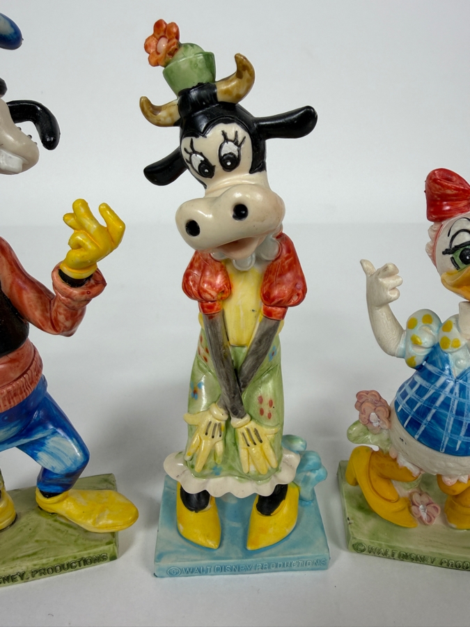 Walt Disney Productions Vintage Fontanini Resina Goofy Clarabelle Cow And Daisy Duck Figurines Made in Italy 5'H - 6.5'H [Photo 3]