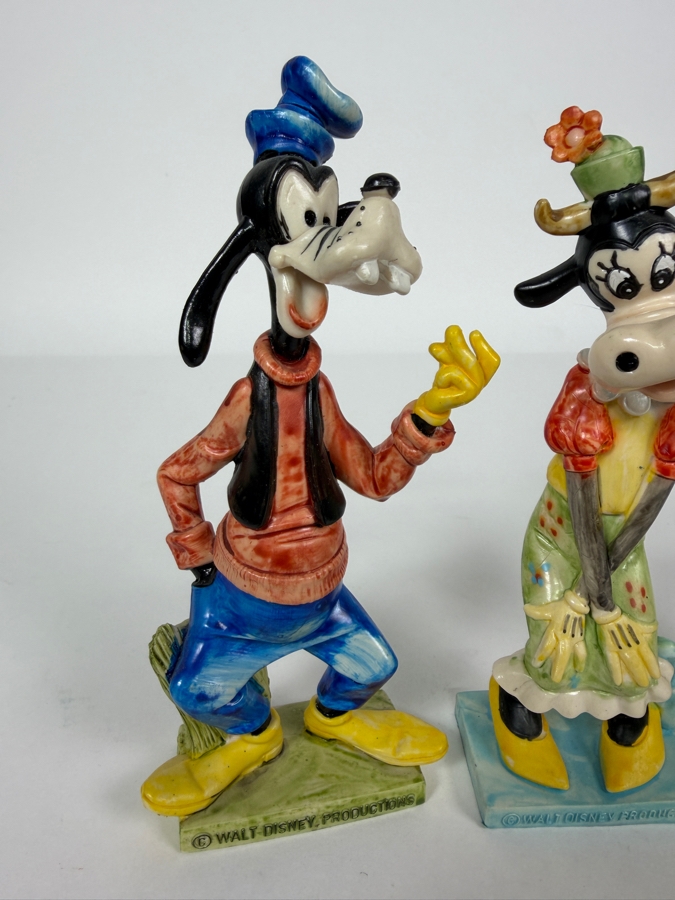 Walt Disney Productions Vintage Fontanini Resina Goofy Clarabelle Cow And Daisy Duck Figurines Made in Italy 5'H - 6.5'H [Photo 2]