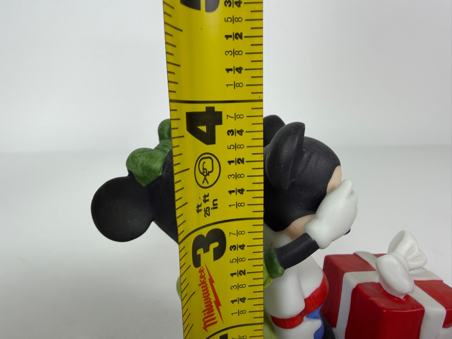 Vintage Disney Gift Ware Mickey & Minnie Present Bisque Porcelain Figurine 4'H [Photo 6]