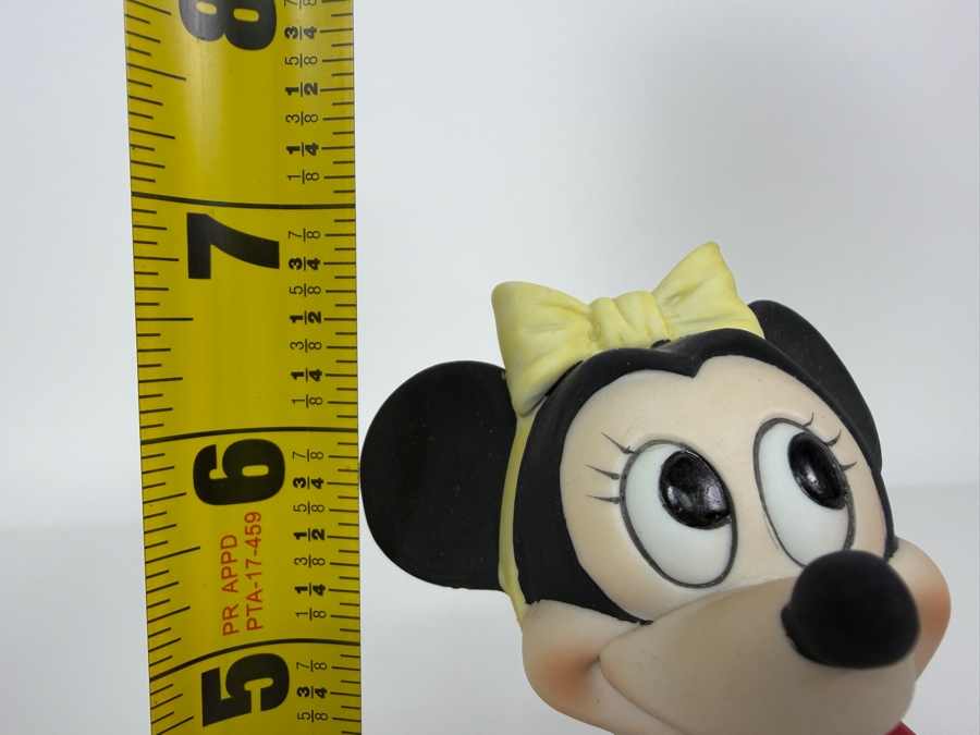 Vintage Walt Disney Productions Minnie Mouse Red Dress Bisque Porcelain Figurine 7'H [Photo 9]
