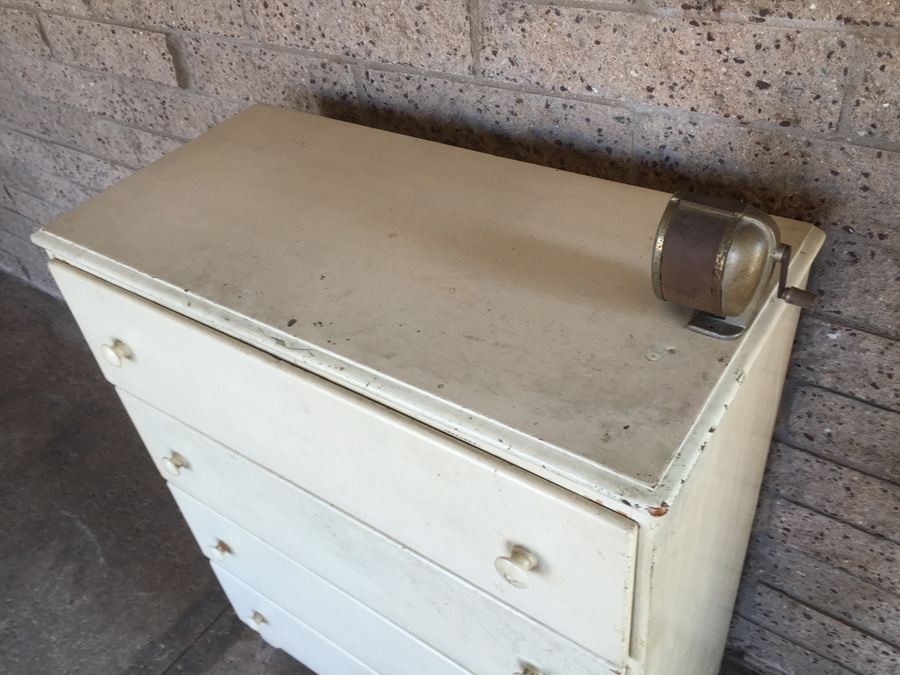 Vintage White Dresser With Pencil Sharpener [Photo 5]
