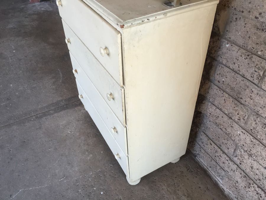 Vintage White Dresser With Pencil Sharpener [Photo 7]