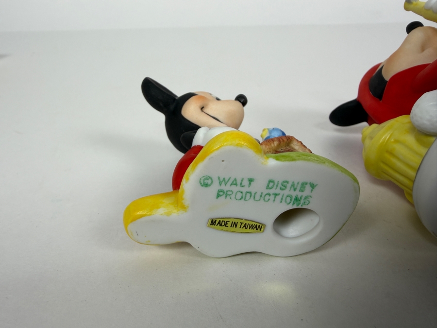 Walt Disney Productions Vintage Ceramic Bisque Mickey Mouse Figurine Set 2.5' - 4'H [Photo 10]