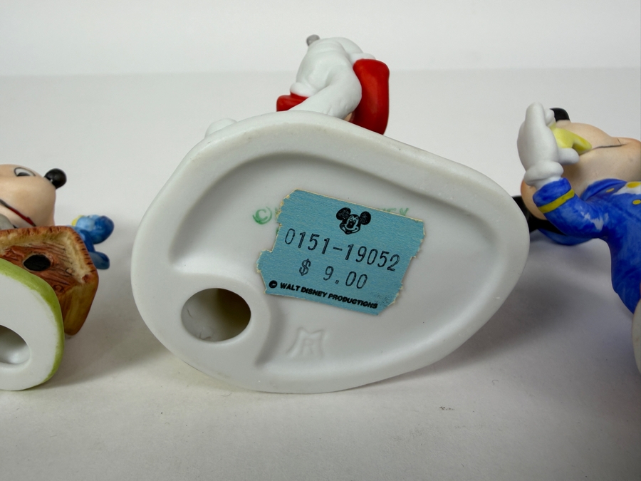 Walt Disney Productions Vintage Ceramic Bisque Mickey Mouse Figurine Set 2.5' - 4'H [Photo 7]