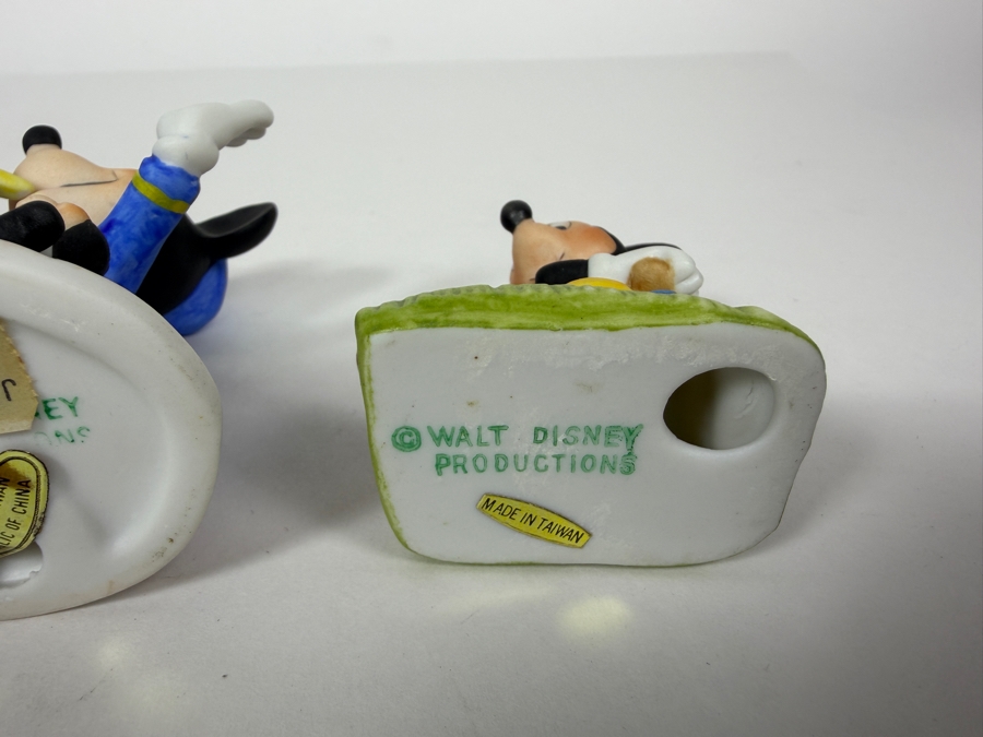 Walt Disney Productions Vintage Ceramic Bisque Mickey Mouse Figurine Set 2.5' - 4'H [Photo 9]