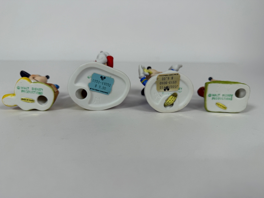 Walt Disney Productions Vintage Ceramic Bisque Mickey Mouse Figurine Set 2.5' - 4'H [Photo 6]