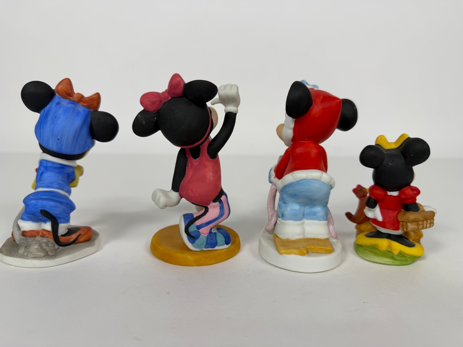 Walt Disney Productions Vintage Ceramic Bisque Minnie Mouse Career And Hobby Figurine Set 4'H [Photo 5]