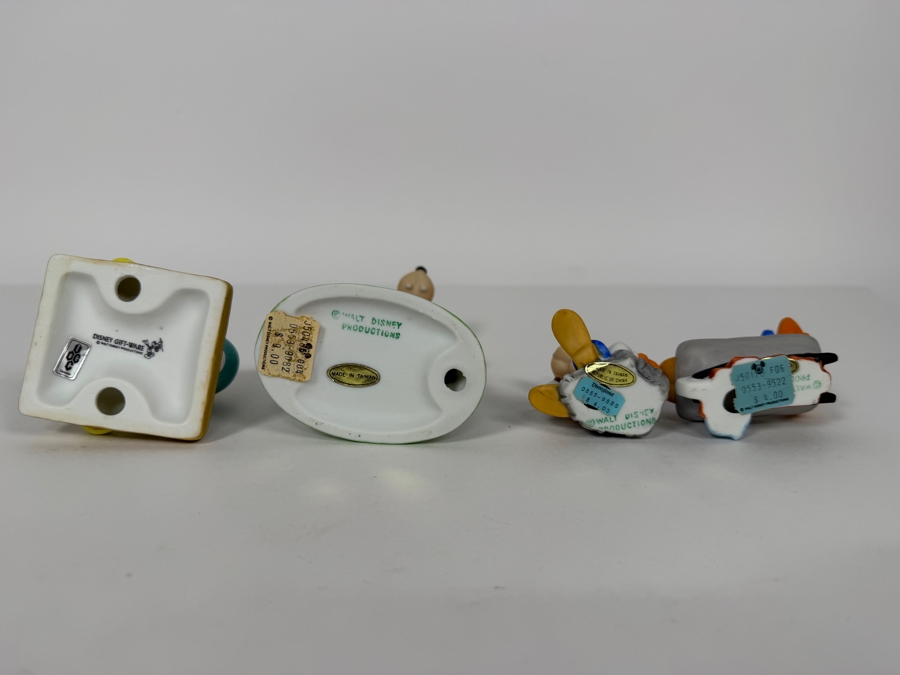 Walt Disney Productions Vintage Ceramic Bisque Goofy Baseball Catcher Sledding And Plumber Figurine Set 3'H - 6.5'H [Photo 6]