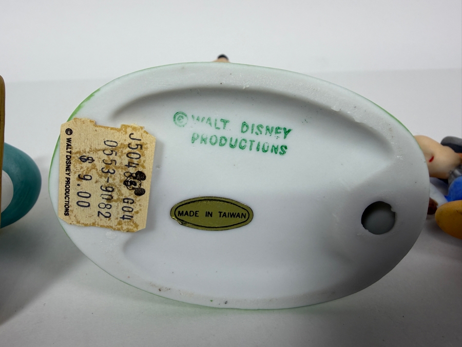 Walt Disney Productions Vintage Ceramic Bisque Goofy Baseball Catcher Sledding And Plumber Figurine Set 3'H - 6.5'H [Photo 7]