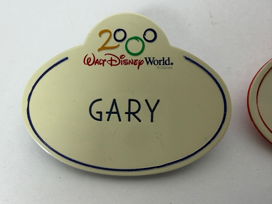 Vintage Lot Of 5 Walt Disney World And Disneyland Cast Member Gary And Regis Name Tags 2.5'H [Photo 3]