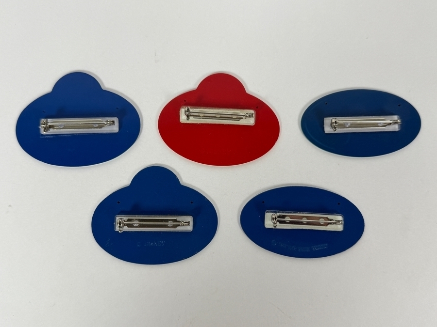 Vintage Lot Of 5 Walt Disney World And Disneyland Cast Member Gary And Regis Name Tags 2.5'H [Photo 7]