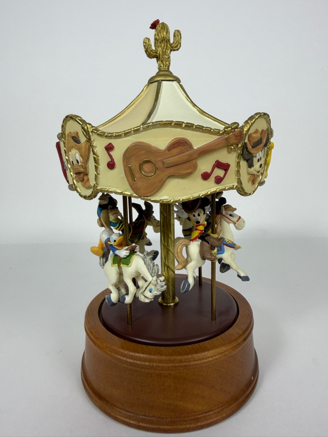 Vintage Willitts Designs Mickey's Western Carousel Musical Figurative Box 10.25'H [Photo 3]