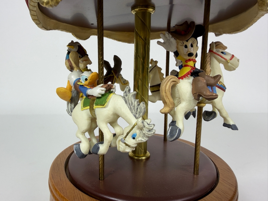 Vintage Willitts Designs Mickey's Western Carousel Musical Figurative Box 10.25'H [Photo 4]