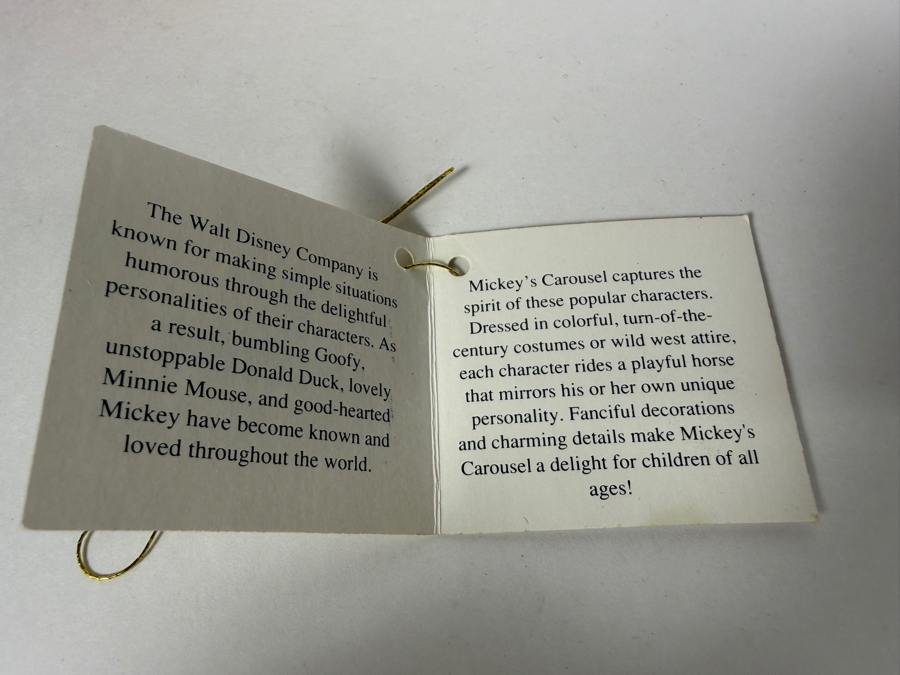 Vintage Willitts Designs Mickey's Western Carousel Musical Figurative Box 10.25'H [Photo 11]