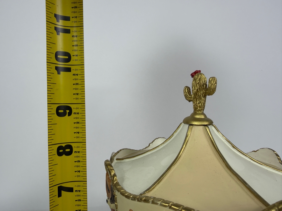 Vintage Willitts Designs Mickey's Western Carousel Musical Figurative Box 10.25'H [Photo 14]