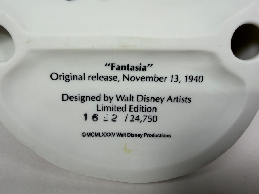 Vintage Grolier 1985 Disney Collection Heroes & Villains Fantasia Limited Edition 1,692/24,750 Figurine Designed By Walt Disney Artists 6.5'H [Photo 7]
