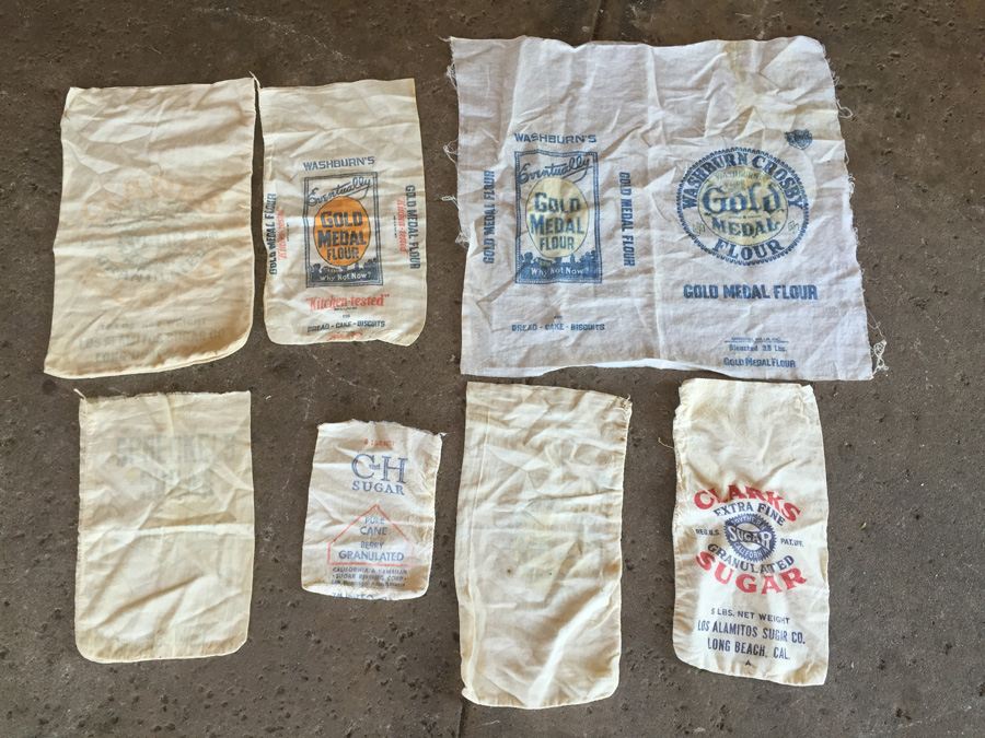 Vintage Flour And Sugar Bags