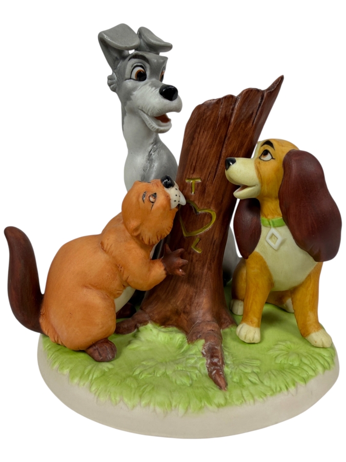 Vintage Grolier Disney's Magic Memories Lady And The Tramp Beaver Figurine Limited Edition 1,811/15,000 Designed By Walt Disney Artists 5.5'H
