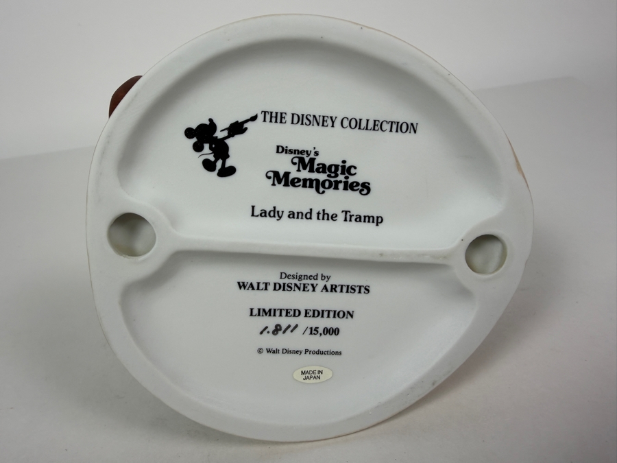 Vintage Grolier Disney's Magic Memories Lady And The Tramp Beaver Figurine Limited Edition 1,811/15,000 Designed By Walt Disney Artists 5.5'H [Photo 5]