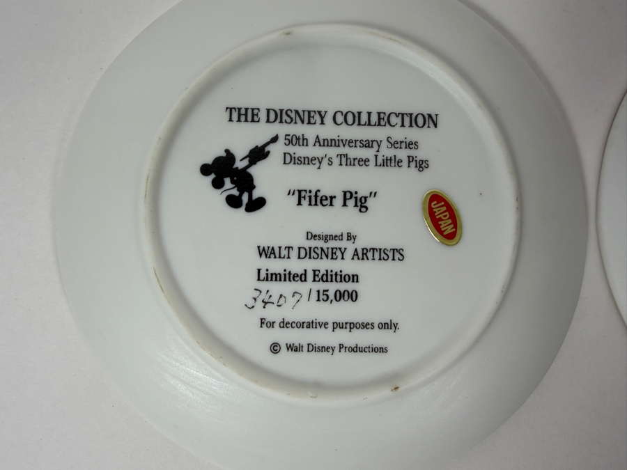 (4) Walt Disney Productions Three Little Pigs 50th Anniversary 1933-1983 Limited Edition Of 15,000 Collector Plate Set 4'W [Photo 7]