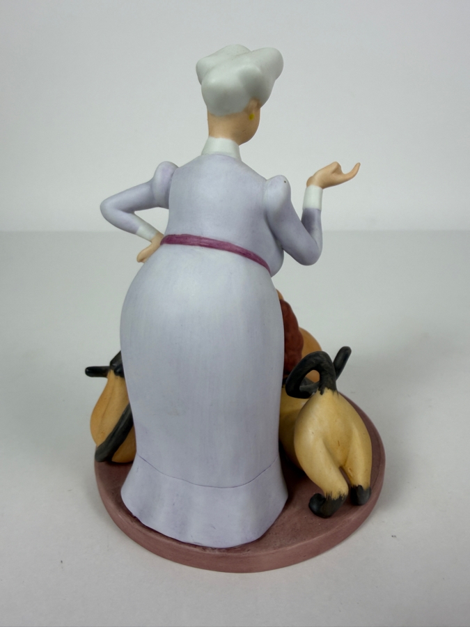 Vintage Grolier The Disney Collection Heroes & Villains Lady & The Tramp Aunt Sarah Si And Am Limited Edition 144/24,750 Figurine Designed By Walt Disney Artists 6.5'H [Photo 6]